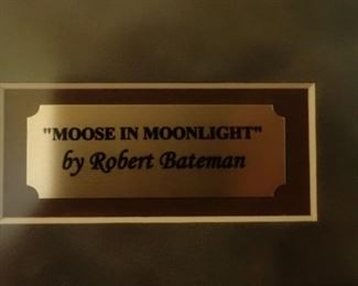MOOSE IN MOONLIGHT BY ROBERT BATEMAN