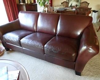 LEATHER LOOK SOFA