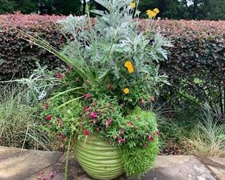 Large planter with flowers