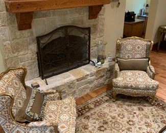 Vintage Custom down filled club chairs