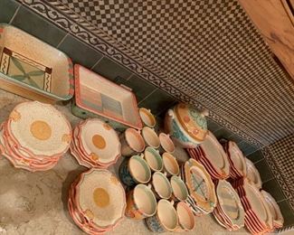 Italian dishes hand painted in Italy 