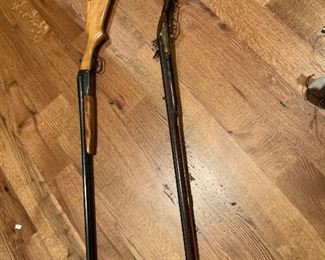 50 Cal Musket 
Wards Western Field 12 gauge side by side 
