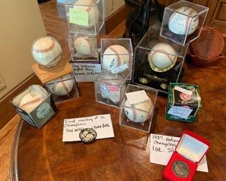 Signed authentic baseballs, card and unique items. See item list for signatures