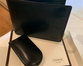 Men’s coach wallet and money clip