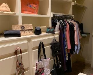 High end purses, high end designers clothes 