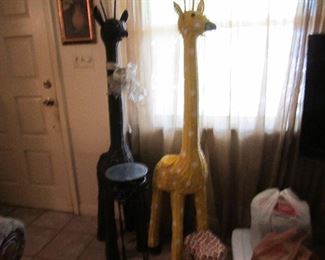 Wicker giraffes