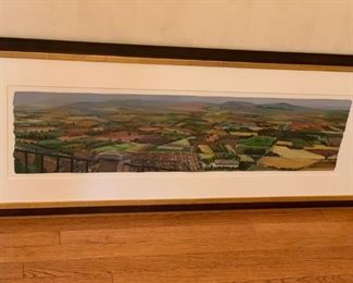 Alternate view - Diane Canfield landscape on paper - $150 - 53"W x 22"H