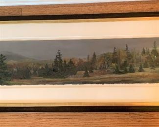 Diane Canfield landscape on paper - $150 - 53"W x 22"H