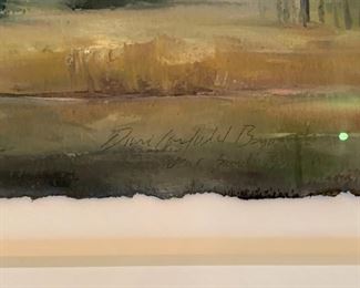 Alternate view - Diane Canfield landscape on paper - $150 - 53"W x 22"H