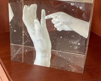 Alternate View -  John Littleton and Kate Vogel Glass Sculpture - $2800 - 9"W x 8"T x 7"D
