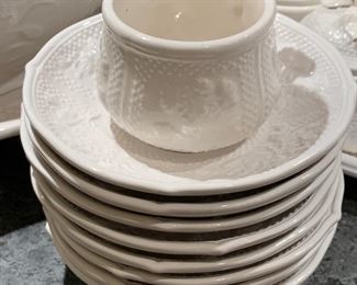 Alternate view  Italian Ceramic Tureen, Pots du Creme, Saucers and Platter - $150
