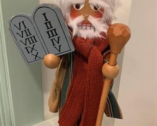 Moses Nutcracker - shows wear - $50 - All nutcrackers range from 14" to 16" in height.