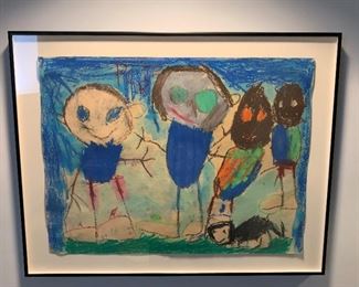 Child's Framed Art - $25 - 28" x 22"