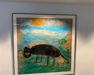 Child's Framed Art - $25 - 39 3/4" x 40"