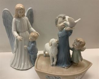 2 Musical Figurines - $30 - 6 1/4"H