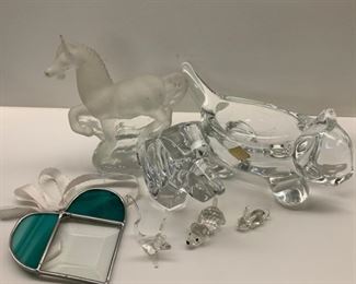Lot of Crystal Items - as is - $15 - Horse measures 5 1/2"
