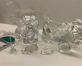 Alternate view - Lot of Crystal Items - as is - $15 - Horse measures 5 1/2"