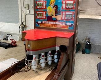 Alternate view - Vintage Bally Bowling Machine - Works - No Keys - $850