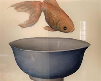 Alternate view - Dave Kroll Goldfish Painting - $50 - 21" x 18"