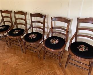 5 Chairs - 1 odd - $250 - 34"H x 19"W x 21"D