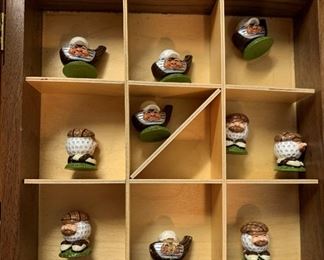 Assortment of Golfer Figurines in Display Box - $20 - Box Measures 11"H x 11"W