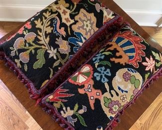 Pair of Needlepoint Pillows - $75 - Approximately 22"L x 10"W
