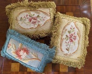 Trio of Tapestry Pillows - $75 - Large - 10" x 7", Small 9" x 5"