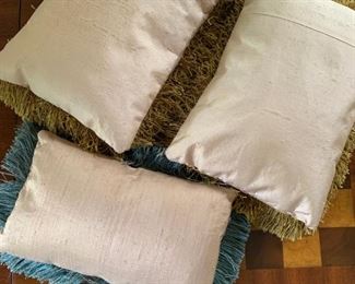 Alternate view - Trio of Tapestry Pillows - $75 - Large - 10" x 7", Small 9" x 5"