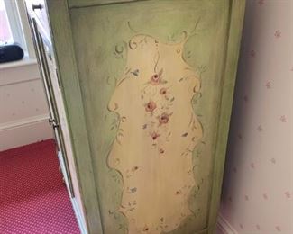 Alternate view - Hand painted dresser with drawers inside - $200 - 48"H x 34"W x 20"D (a few paint chips to top)