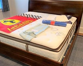 King Size Sleigh Bed - $350 - 44"H x 84"W x 87"L - This item will require professional movers.