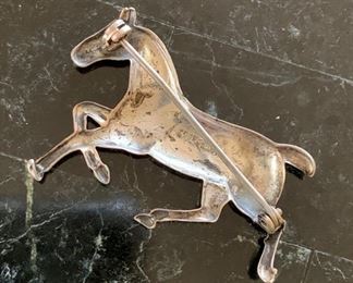 Alternate view - Sterling Horse Pin - $10 - 1 1/2"L