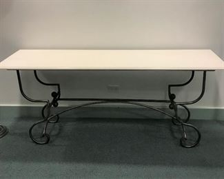 Hard Surface Table with Heavy Metal Base - $150 - 30"H x 72"L x 21"W