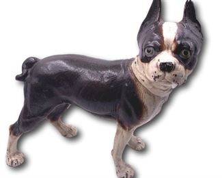 Cold painted cast iron Boston Terrier dog doorstop. Bidding ends at 3 p.m. on 7-20-2020. Register at https://auctions.mlestatesales.com. Don't forget to check out our other auctions too!