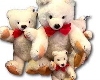Collection of Steiff bears - new in box. Bidding ends at 3 p.m. on 7-20-2020. Register at https://auctions.mlestatesales.com. Don't forget to check out our other auctions too!