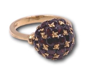 Vintage 14K Gold and garnet ring. Bidding ends at 3 p.m. on 7-20-2020. Register at https://auctions.mlestatesales.com. Don't forget to check out our other auctions too!