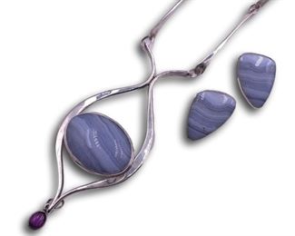Sterling silver artisan necklace and earrings. Bidding ends at 3 p.m. on 7-20-2020. Register at https://auctions.mlestatesales.com. Don't forget to check out our other auctions too!