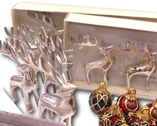 Collection of holiday place card holders. Bidding ends at 3 p.m. on 7-20-2020. Register at https://auctions.mlestatesales.com. Don't forget to check out our other auctions too!