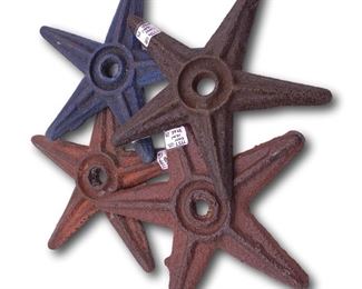 Collection of primitive cast iron stars. Bidding ends at 3 p.m. on 7-20-2020. Register at https://auctions.mlestatesales.com. Don't forget to check out our other auctions too!