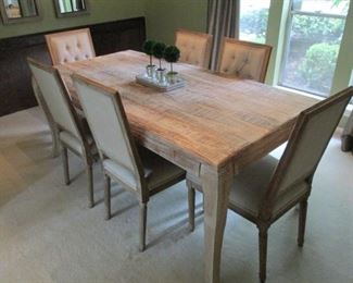 Lovely Farmhouse Style Table with 6 Chairs