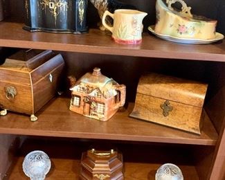 Tea Boxes ,  Collection of Tea Pots