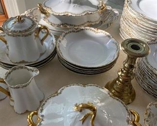 Haviland Set of Fine China with Serving Pieces including covered dishes