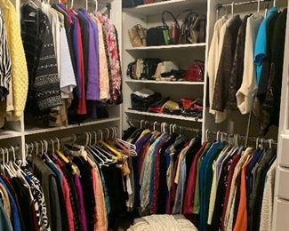 ROOM FULL OF NICE QUALITY WOMENS CLOTHING. ALL SIZES 