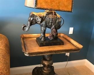 Maitland-Smith Bronze Elephant Lamp