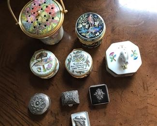 Vintage Halcyon Days Enamels with Boxes