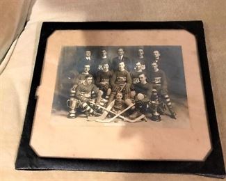 Framed Vintage Photo of Hockey Team