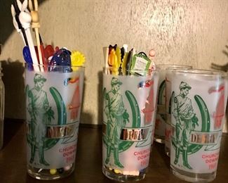 Set of Vintage Kentucky Derby Glasses