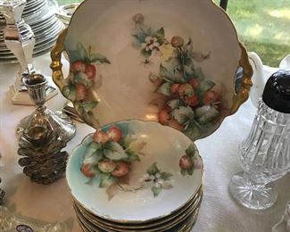 Vintage hand painted Berry Bowl Set 