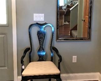Oriental Arm Chair and Mirror