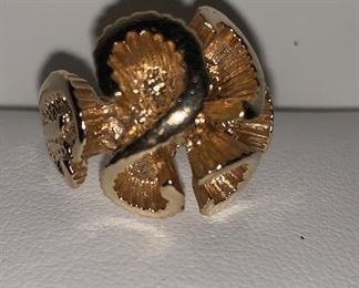 14 KT Free Form Ring