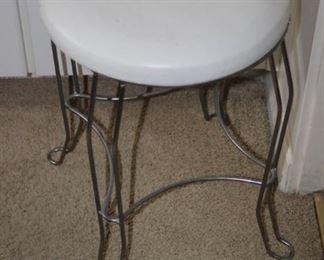 Bathroom vanity stool.
